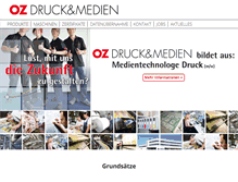 Tablet Screenshot of oz-druck.de